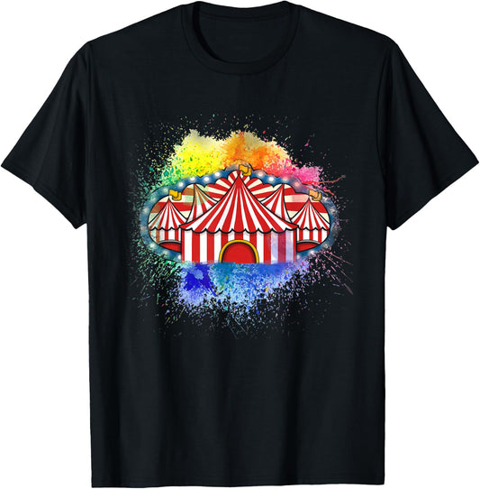 Zirkus Herren Damen Kinder Circus Party Gift Clown Lion Fire Ring Acrobat Funny -Adults Black Small Classic Fit Short Sleeve T-Shirt - T-Shirt | Black