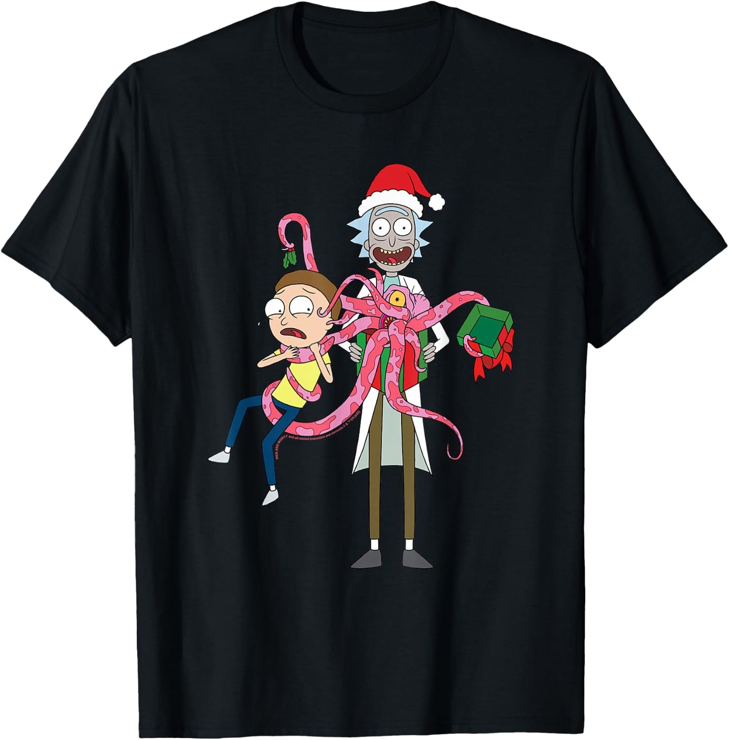 Rick and Morty Christmas, Merry Rickmas Gift Morty T-Shirt - T-Shirt | Black