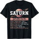 Saturn Facts - Space Saturn Planet T-Shirt - T-Shirt | Black