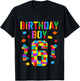 Kids 6 Year Old Building Blocks 6th Birthday Boy Bricks Builder T-Shirt - T-Shirt | Black