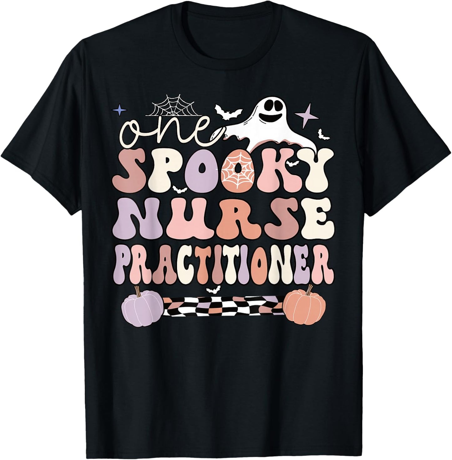 Spooky Nurse Practitioner Halloween Nursing Practitioner T-Shirt - T-Shirt | Black