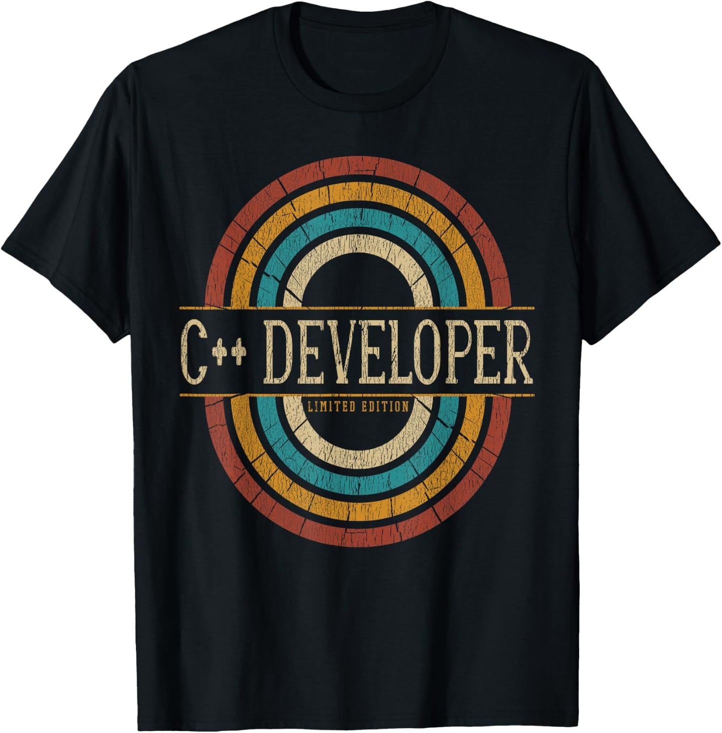 C++ Developer Vintage Retro T-Shirt - T-Shirt | Black