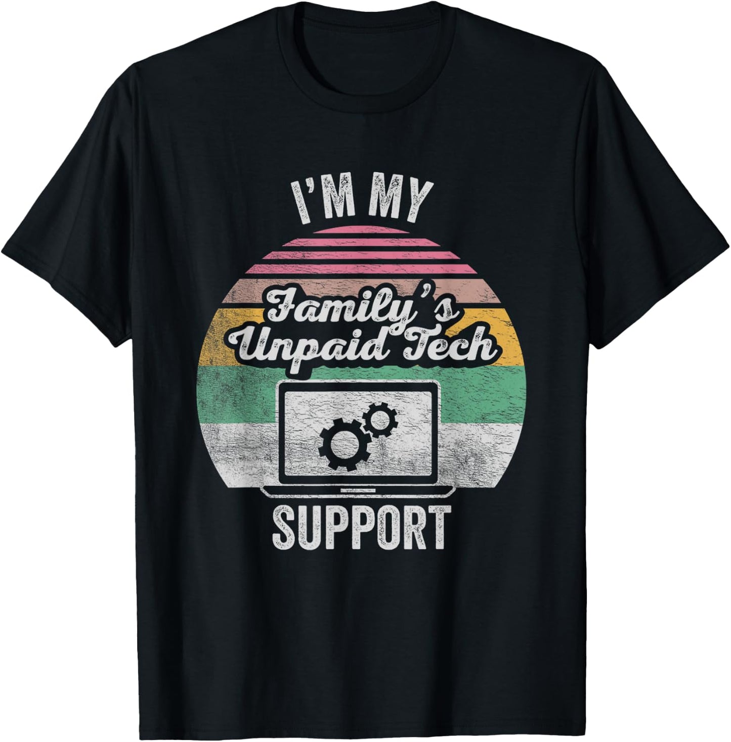 Funny Computer Nerd Engineer Vintage Technical Support Gift T-Shirt - T-Shirt | Black