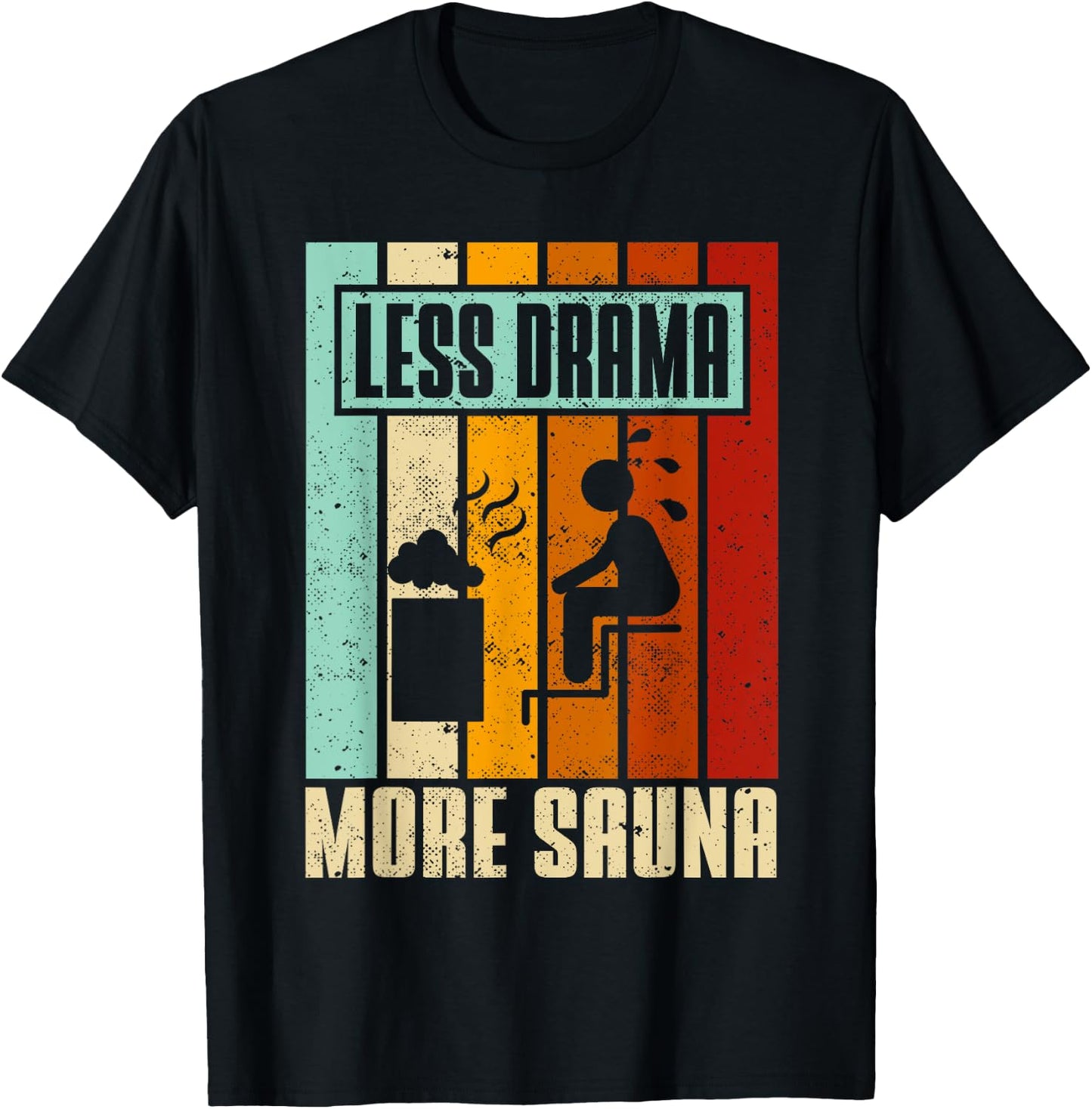 Sauna Lover Funny Steam Bath Sweat Room Wellness Relaxation T-Shirt - T-Shirt | Black