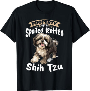 Shih Tzu Hsi Shih dog Pet Dog Breed Property of a spoiled T-Shirt - T-Shirt | Black