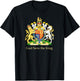 God Save the King Royal Coat of Arms Emblem Men Women T-Shirt - T-Shirt | Black