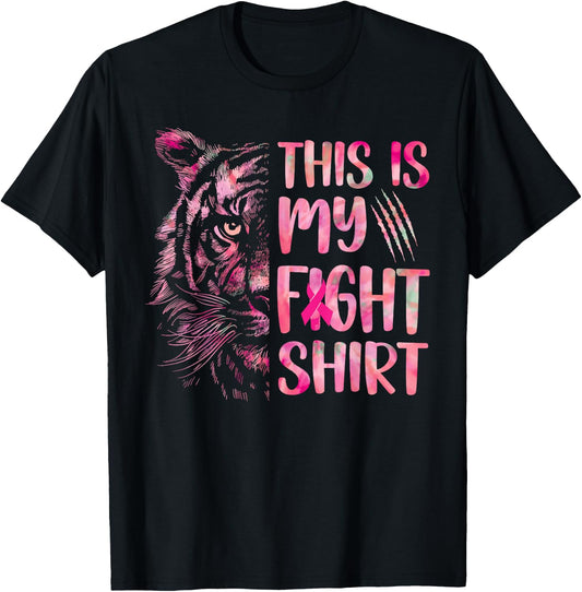 This Is My Fight Shirt Breast Cancer Awareness Month 2023 T-Shirt - T-Shirt | Black