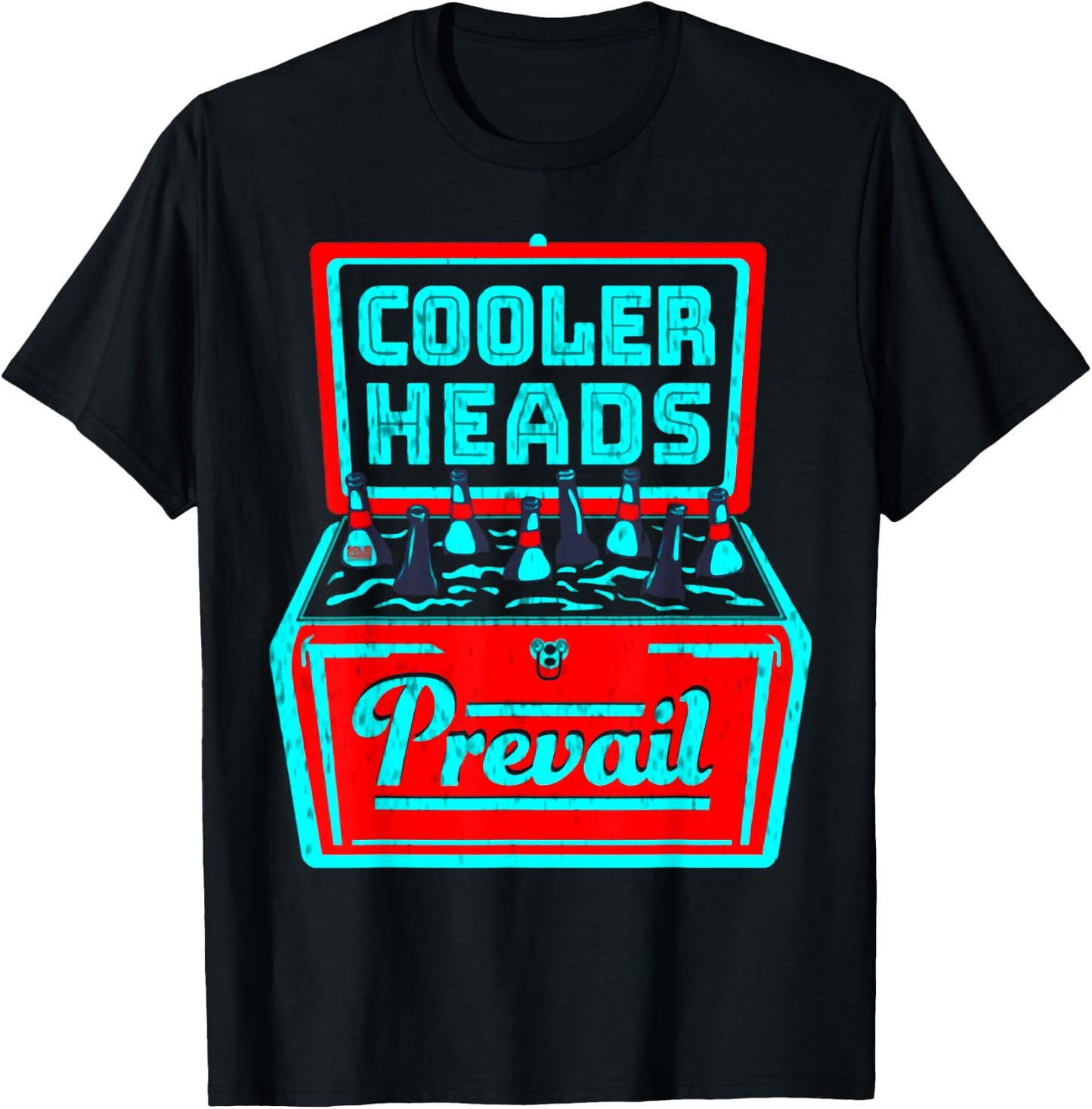 Beer Lover Men Dad Cooler Heads Prevail T-Shirt - T-Shirt | Black