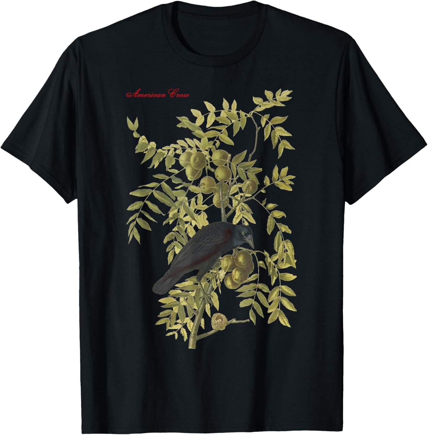 Audubon American Crow Education Nature T-Shirt - T-Shirt | Black