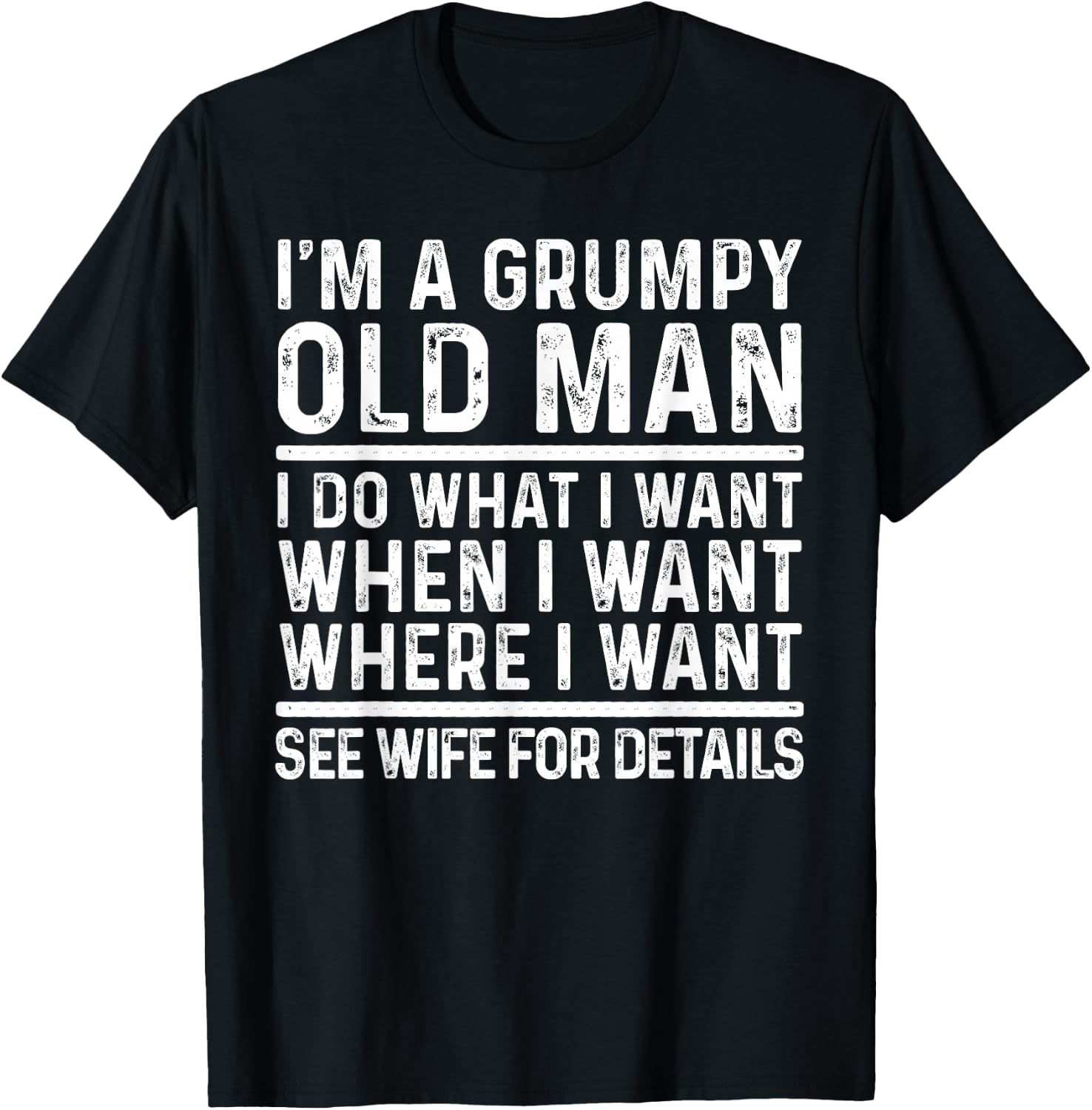 Funny Grumpy Old Man Design For Grandpa Men Elderly Old Man T-Shirt - T-Shirt | Black