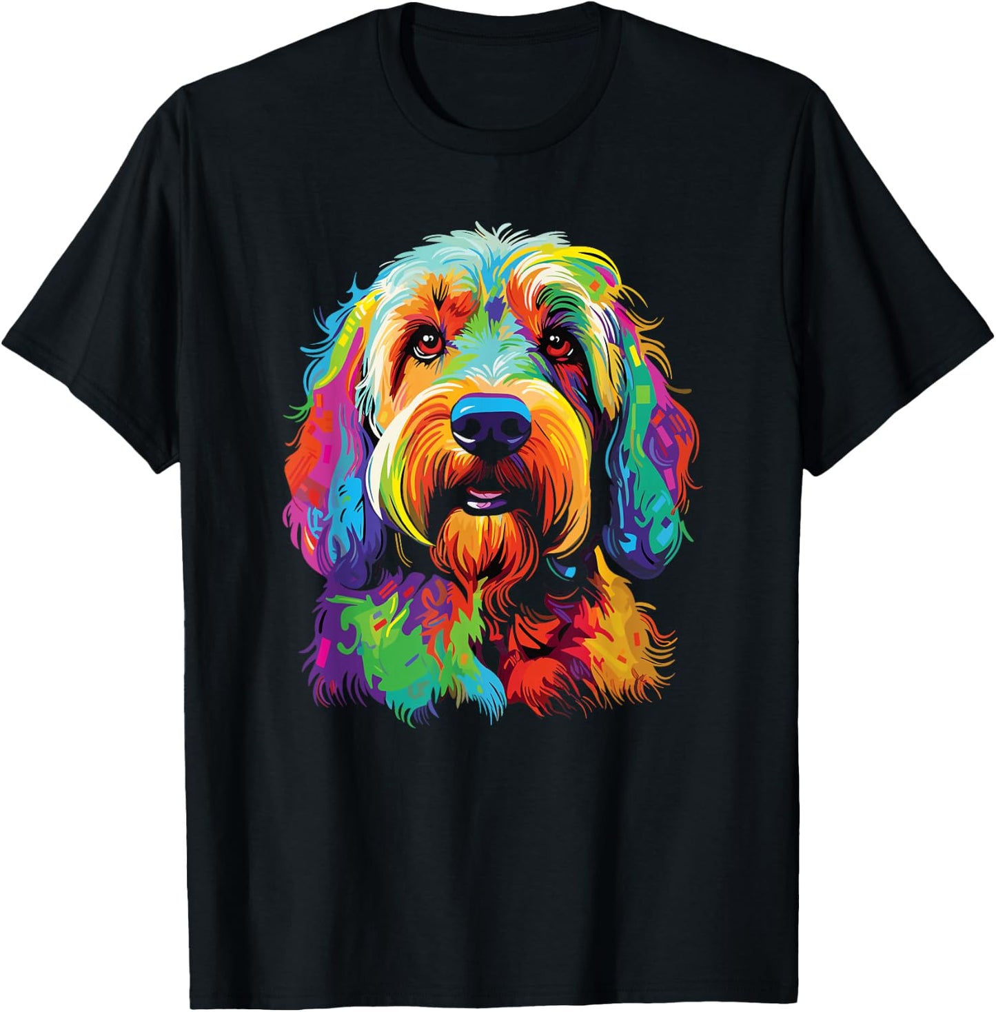 Watercolor Colorful Otterhound Otterhound T-Shirt - T-Shirt | Black