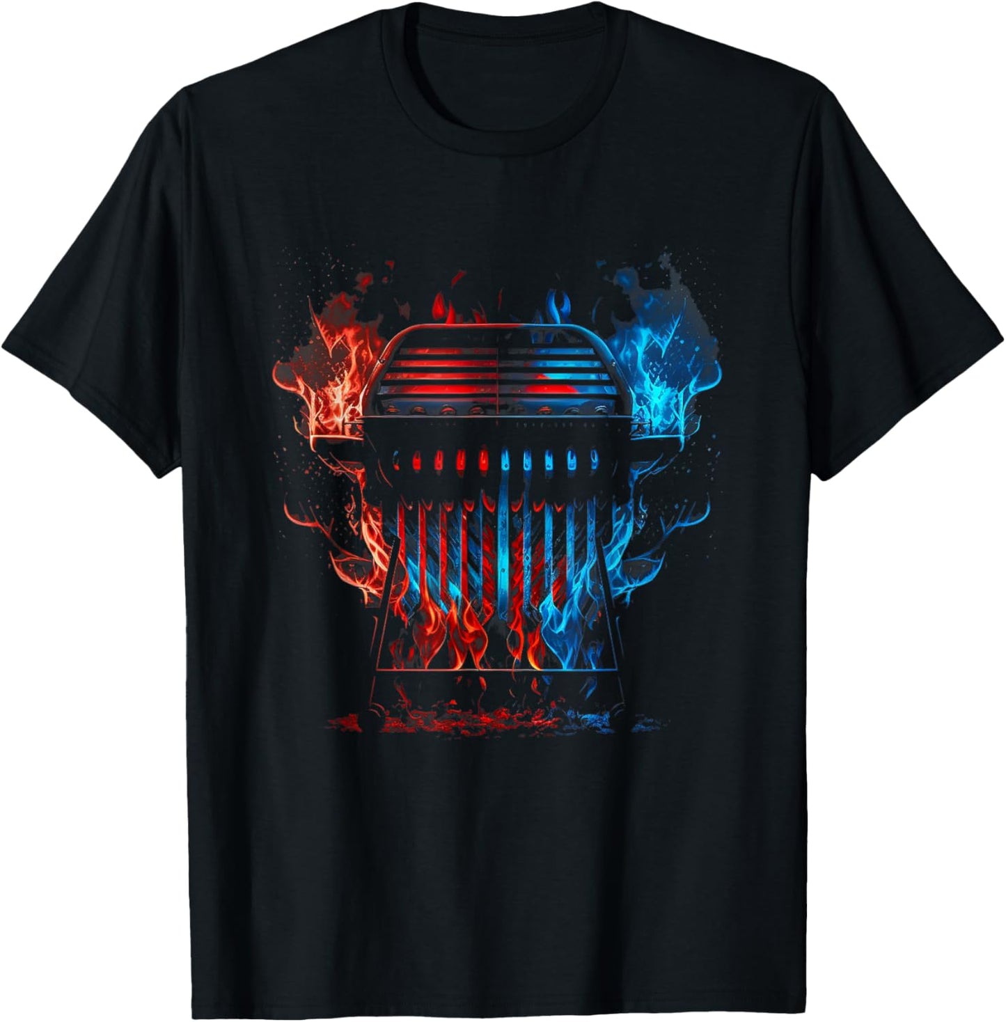 Smoker Flames Father'S Day Grill Master Dad Retro Grill T-Shirt - T-Shirt | Black