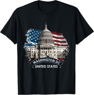 Washington DC Capitol Hill USA Souvenirs Gifts Men Women Kid T-Shirt - T-Shirt | Black