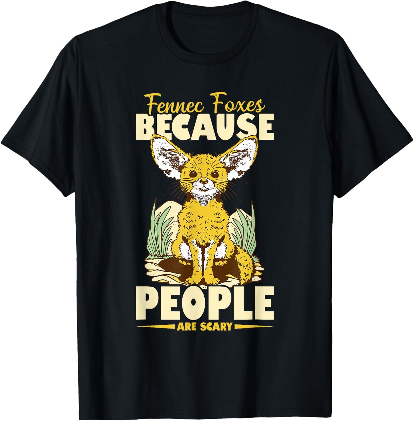 Fennec Fox Stuffed Animal Fennec Fox Necklace Fennec Fox T-Shirt - T-Shirt | Black