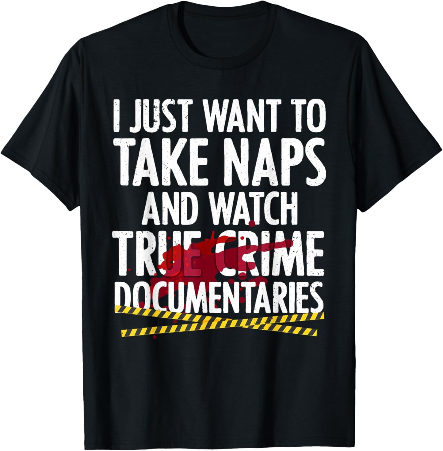 Cool True Crime Women Crime Lover Nap Documentaries T-Shirt - T-Shirt | Black