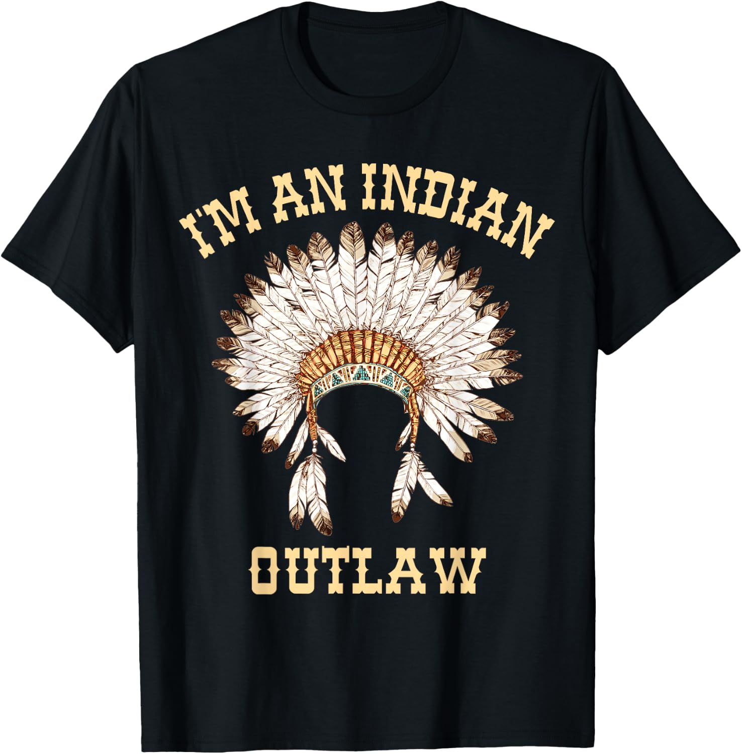 Vintage Indian Outlaw Classic shirt T-Shirt - T-Shirt | Black