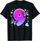 Birthday Girl 9 Years, Butterflies and Number 9 T-Shirt - T-Shirt | Black