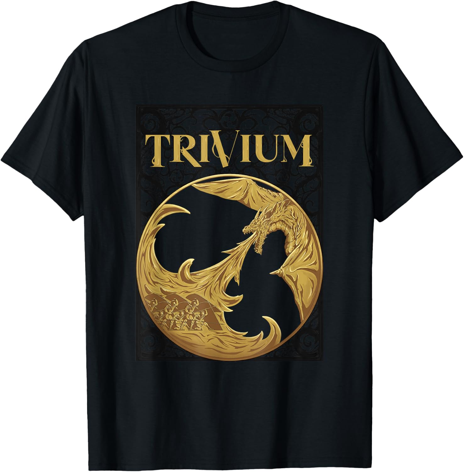 Trivium Gold Dragon T-Shirt - T-Shirt | Black