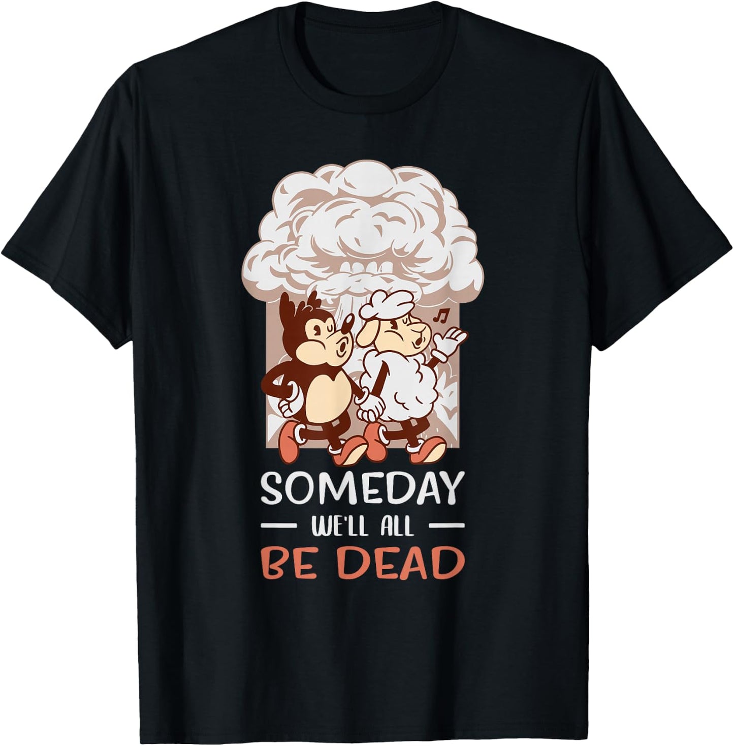 Embrace The Existential Dread Designs Existential Dread Retro Toon Explosion, Sarcasm, Nihilism T-Shirt - T-Shirt | Black