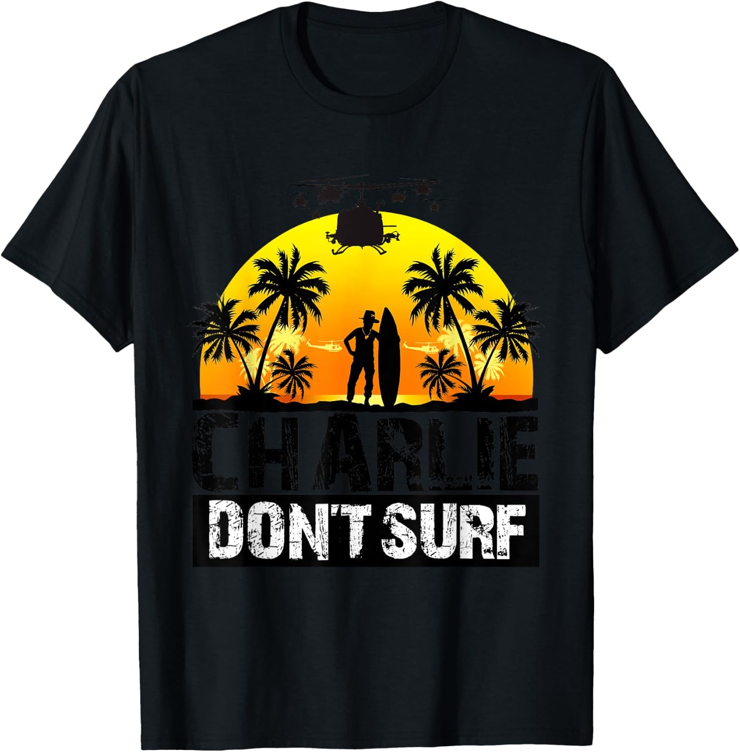Charlie don't Surf T-Shirt - T-Shirt | Black
