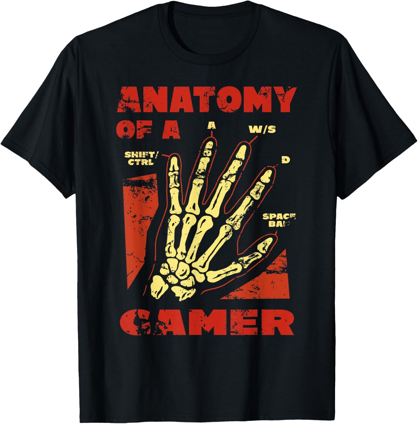 Anatomy of a Gamer Video Game Player Gamer T-Shirt - T-Shirt | Black