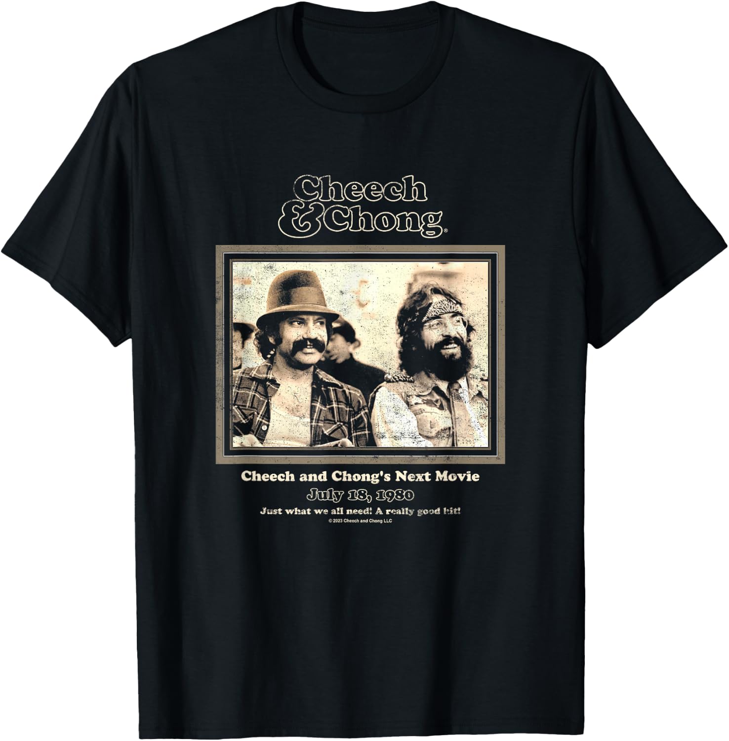 Cheech & Chong Their Next Movie Promotional Poster Retro T-Shirt - T-Shirt | Black