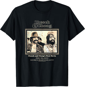 Cheech & Chong Their Next Movie Promotional Poster Retro T-Shirt - T-Shirt | Black