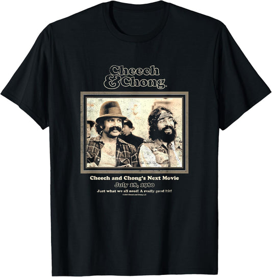 Cheech & Chong Their Next Movie Promotional Poster Retro T-Shirt - T-Shirt | Black