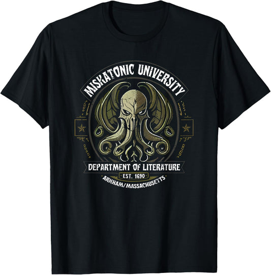 Miskatonic University, Cosmic Horror Cthulhu T-Shirt - T-Shirt | Black