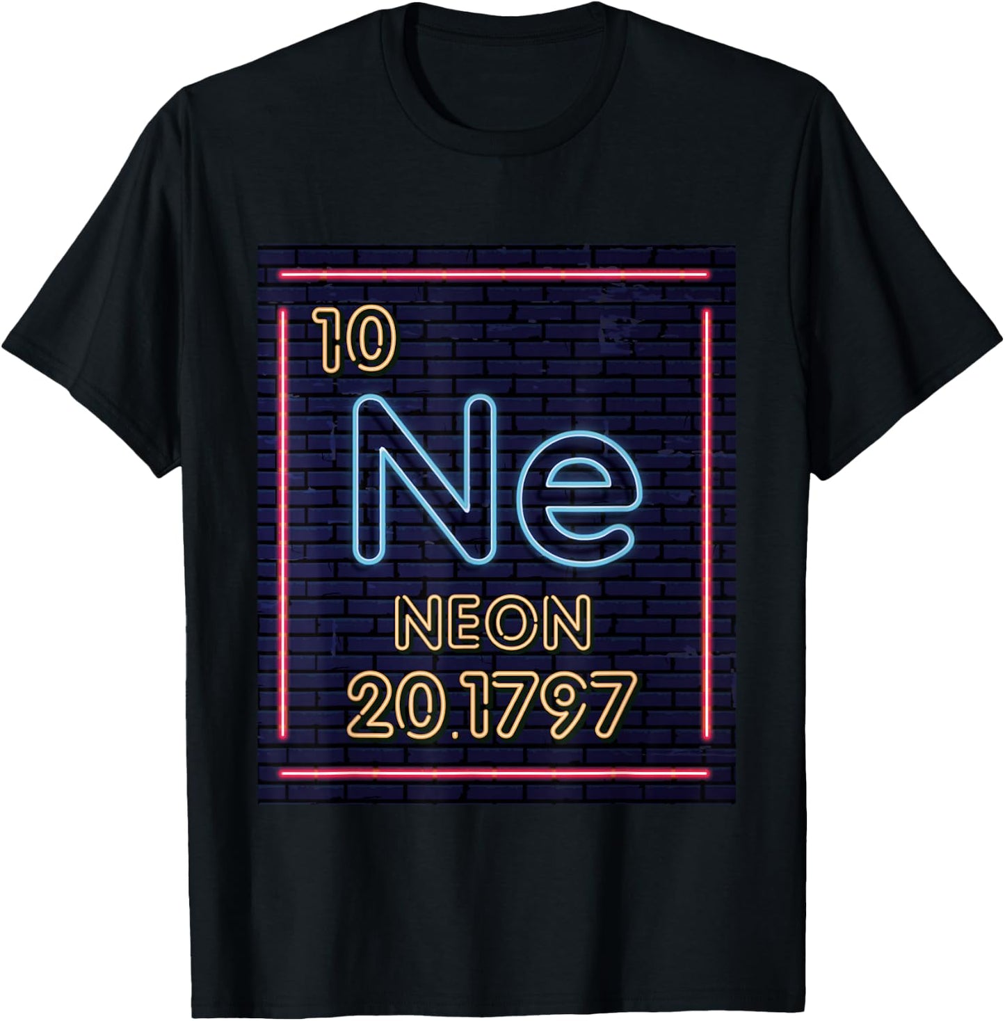 Neon Element Purple Periodic Table Chemistry Nerd Gift T-Shirt - T-Shirt | Black
