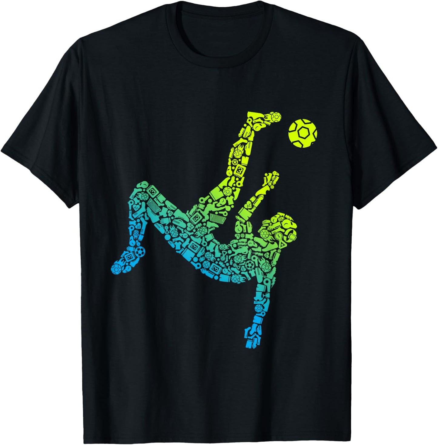 Soccer Player Futbol Team Kids Men Boys Soccer T-Shirt - T-Shirt | Black