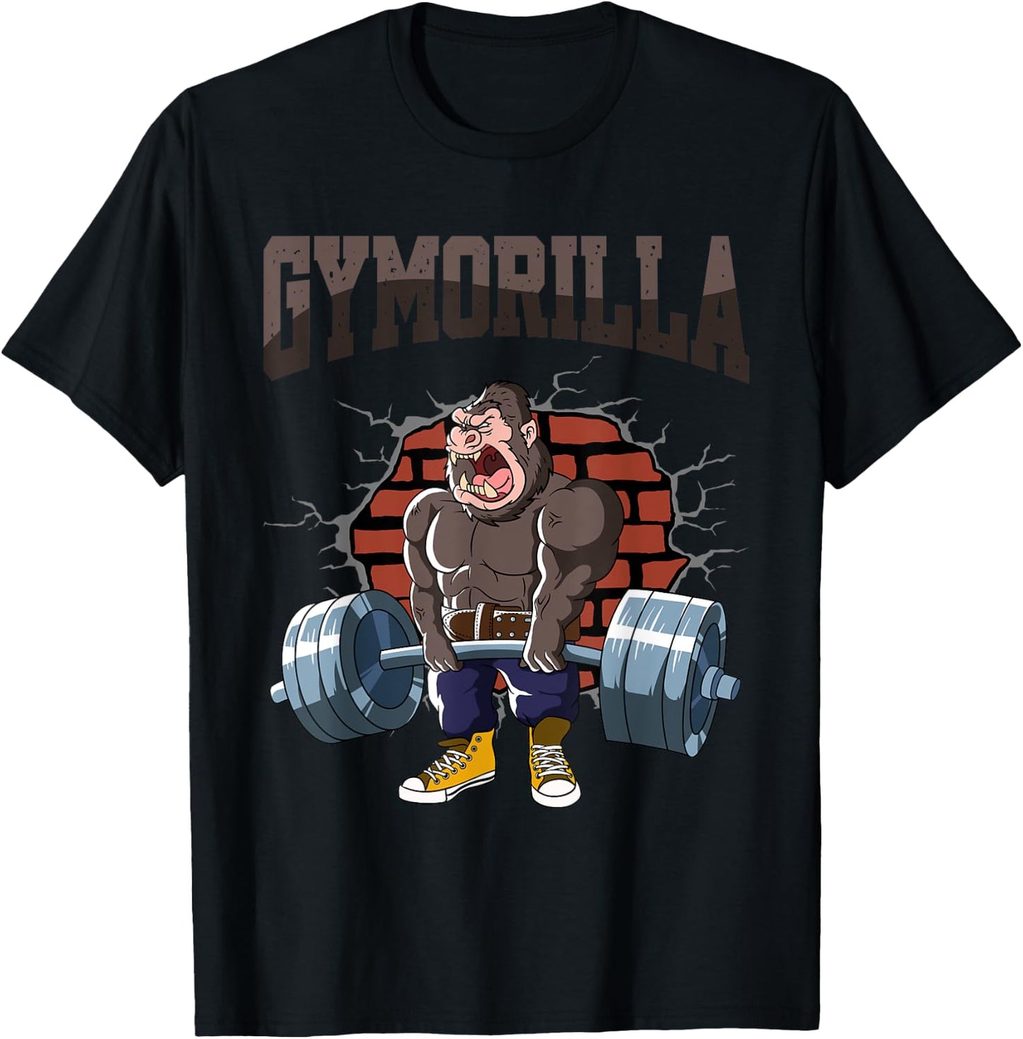 Fitness Gorilla GYMORILLA Deadlift Workout Training Gym T-Shirt - T-Shirt | Black