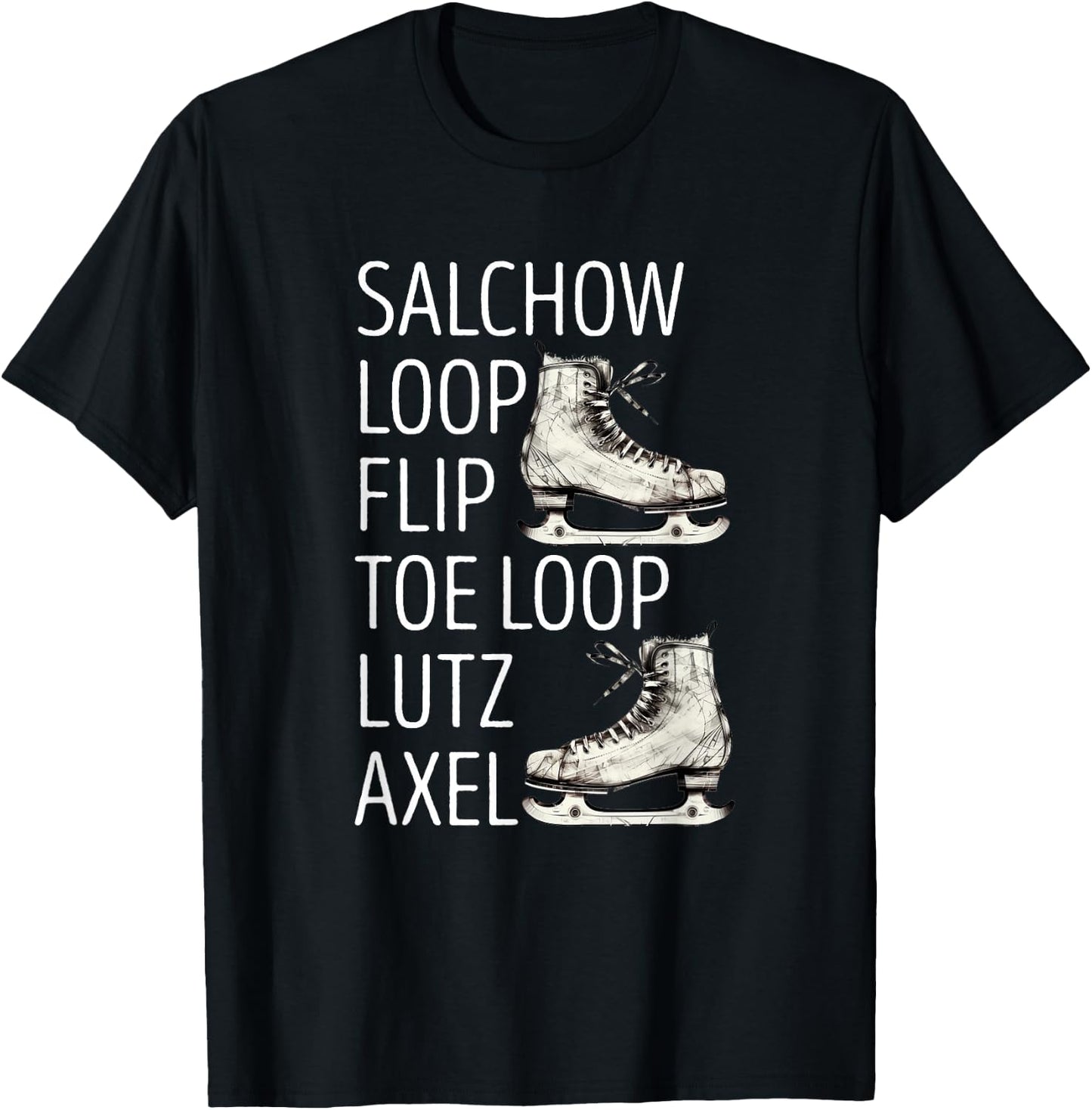 Figure Skating Salchow Ice Skating Jump Figure Skater T-Shirt - T-Shirt | Black