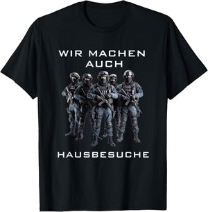 SEK Police GSG9 German Policeman Saying Command T-Shirt - T-Shirt | Black