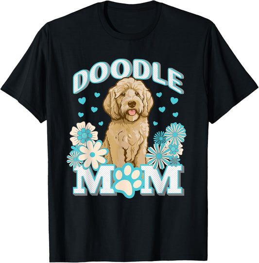 Goldendoodle Doodle Dog Mom Mum Design Women T-Shirt - T-Shirt | Black