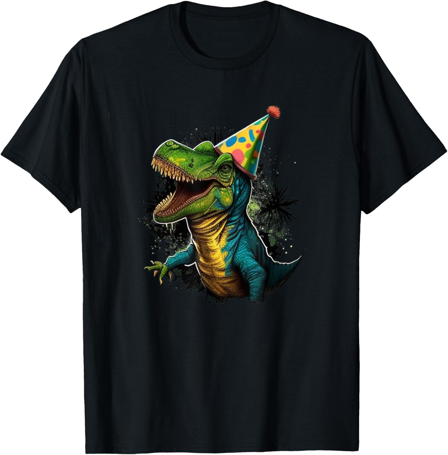 Adult Dinosaur Birthday Party T-Shirt - T-Shirt | Black