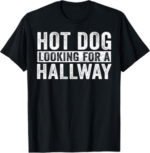 Hot Dog Looking For A Hallway T-Shirt - T-Shirt | Black