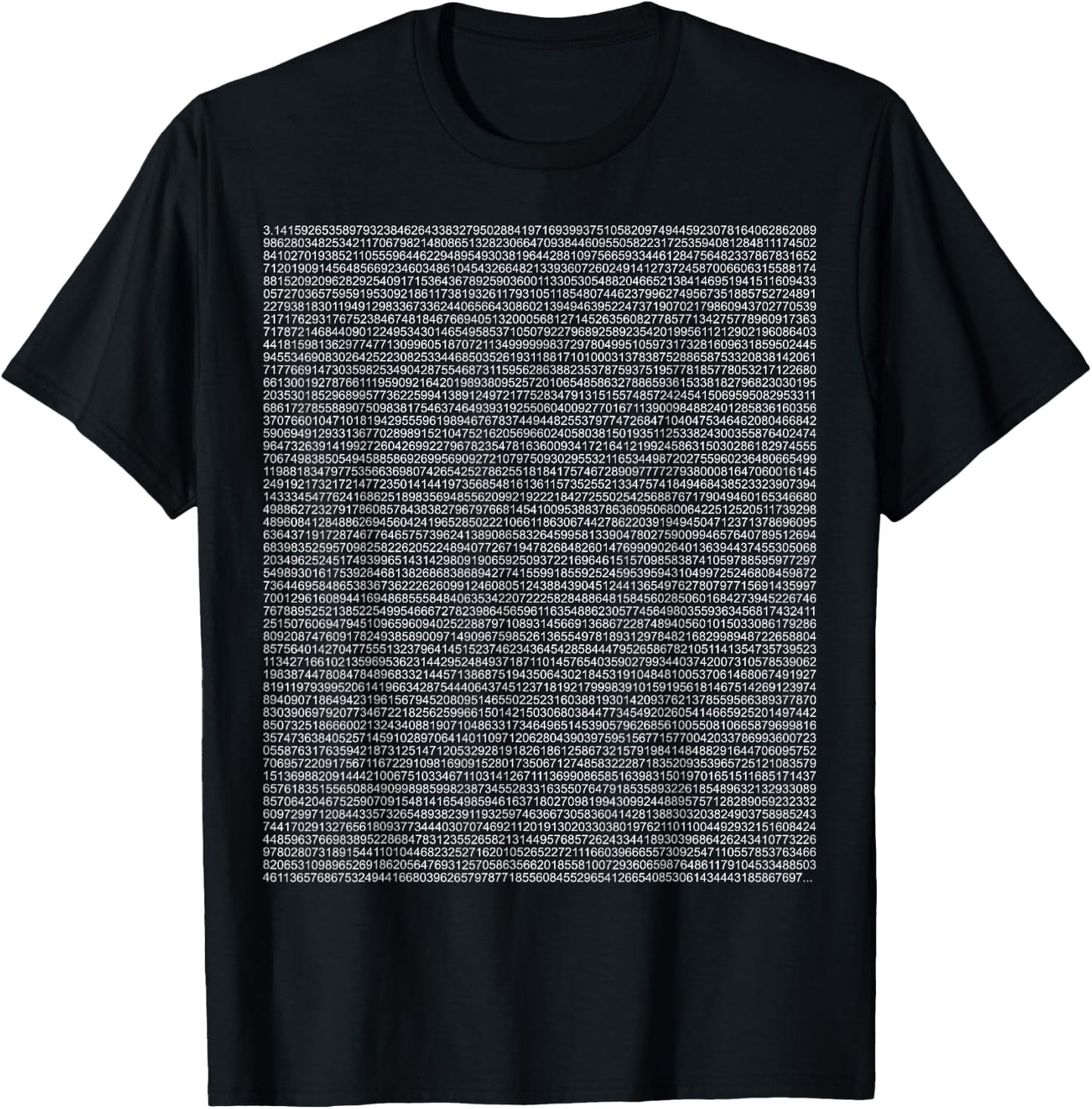 The Digits of Pi - Funny Math Teacher, Mathematics Number Men Women Girls Kids T-Shirt - T-Shirt | Black
