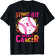 Strike Out Breast Cancer - Baseball Pink Ribbon Awareness T-Shirt - T-Shirt | Black