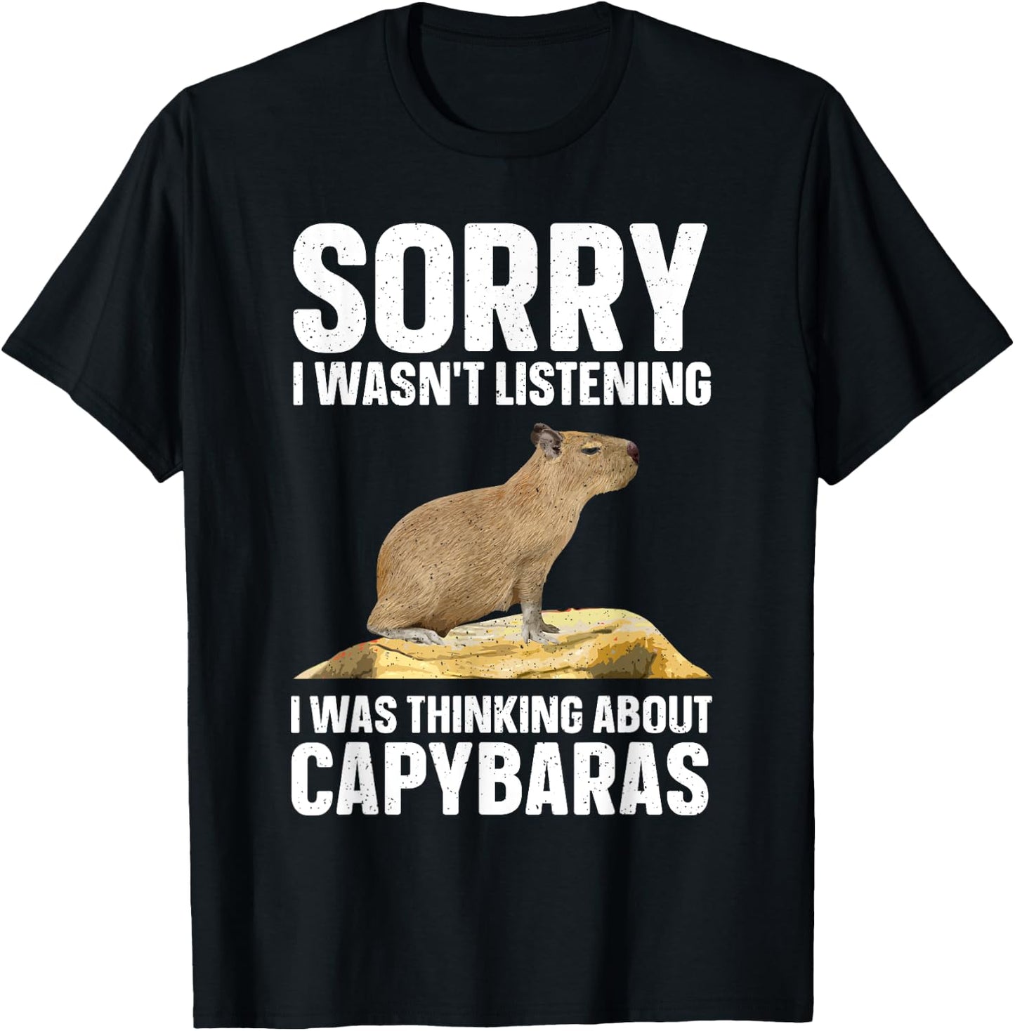 Best Capybara Design Women Kids Pet Rodent Capybara T-Shirt - T-Shirt | Black