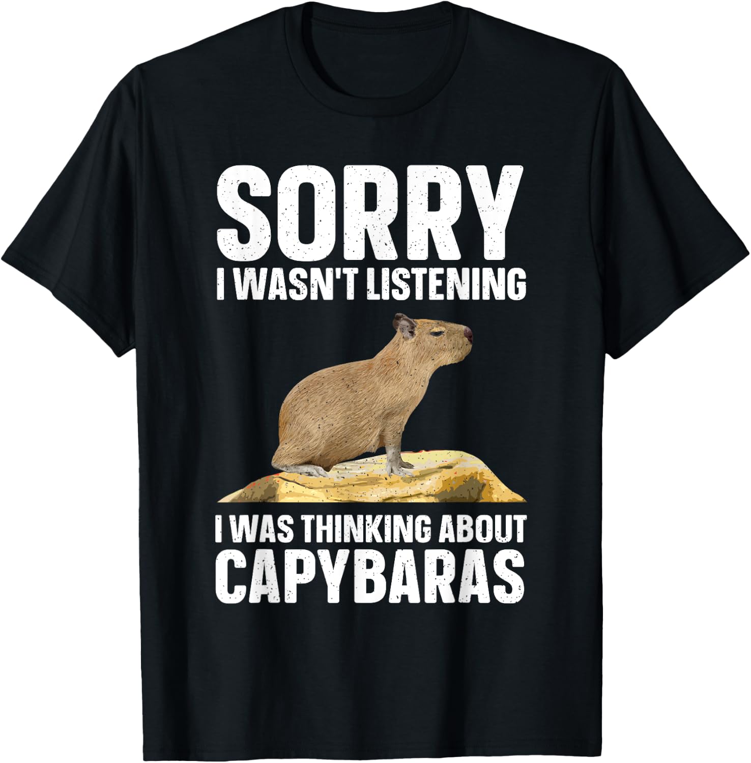 Best Capybara Design Women Kids Pet Rodent Capybara T-Shirt - T-Shirt | Black