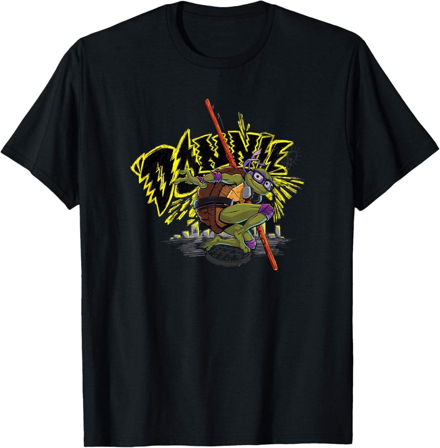 Teenage Mutant Ninja Turtles: Mutant Mayhem Donnie Pose T-Shirt - T-Shirt | Black