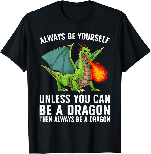 Cool Dragon Women Boys Kids Mythical Dragon Lovers T-Shirt - T-Shirt | Black