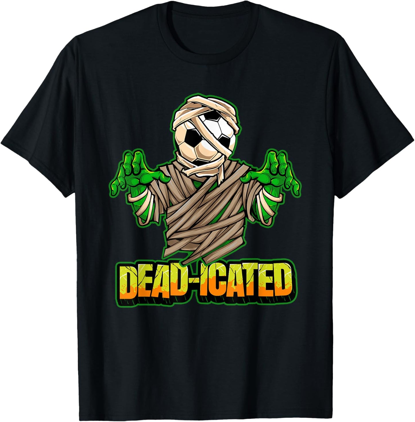 Zombie Soccer Player Scary Soccer Halloween T-Shirt - T-Shirt | Black