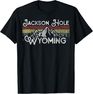 Jackson Hole Wyoming Cowboy State National Park Grand Teton T-Shirt - T-Shirt | Black