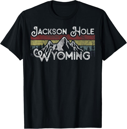 Jackson Hole Wyoming Cowboy State National Park Grand Teton T-Shirt - T-Shirt | Black