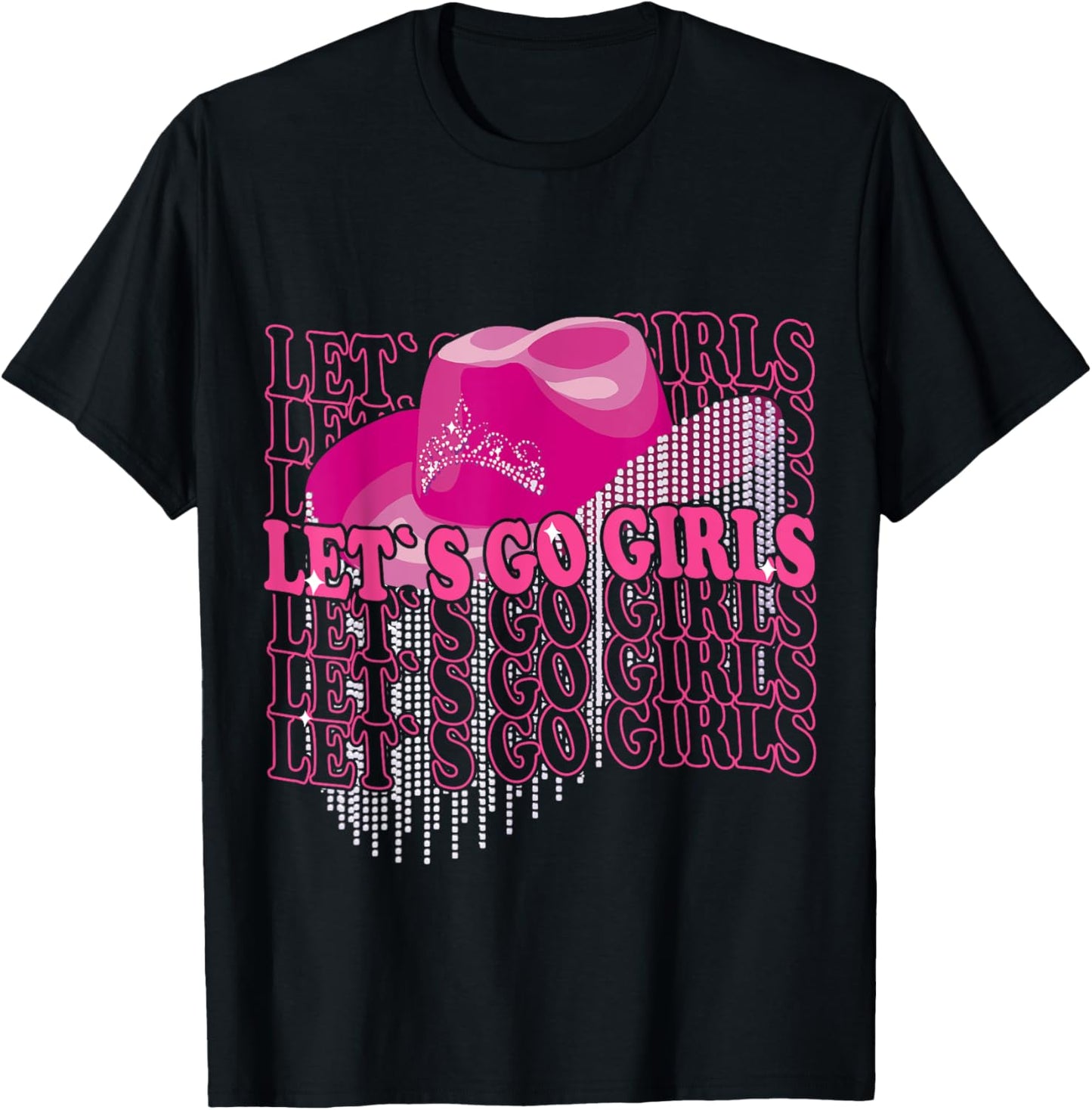 Let´s Go Girls - Country Southern Western Leopard Cow T-Shirt - T-Shirt | Black
