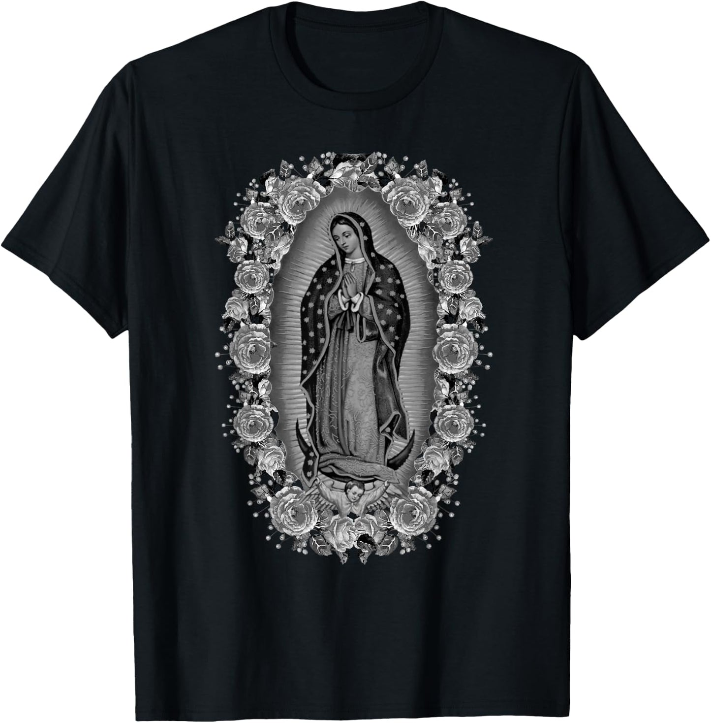 Our Lady Virgen De Guadalupe Virgin Mary T-Shirt - T-Shirt | Black