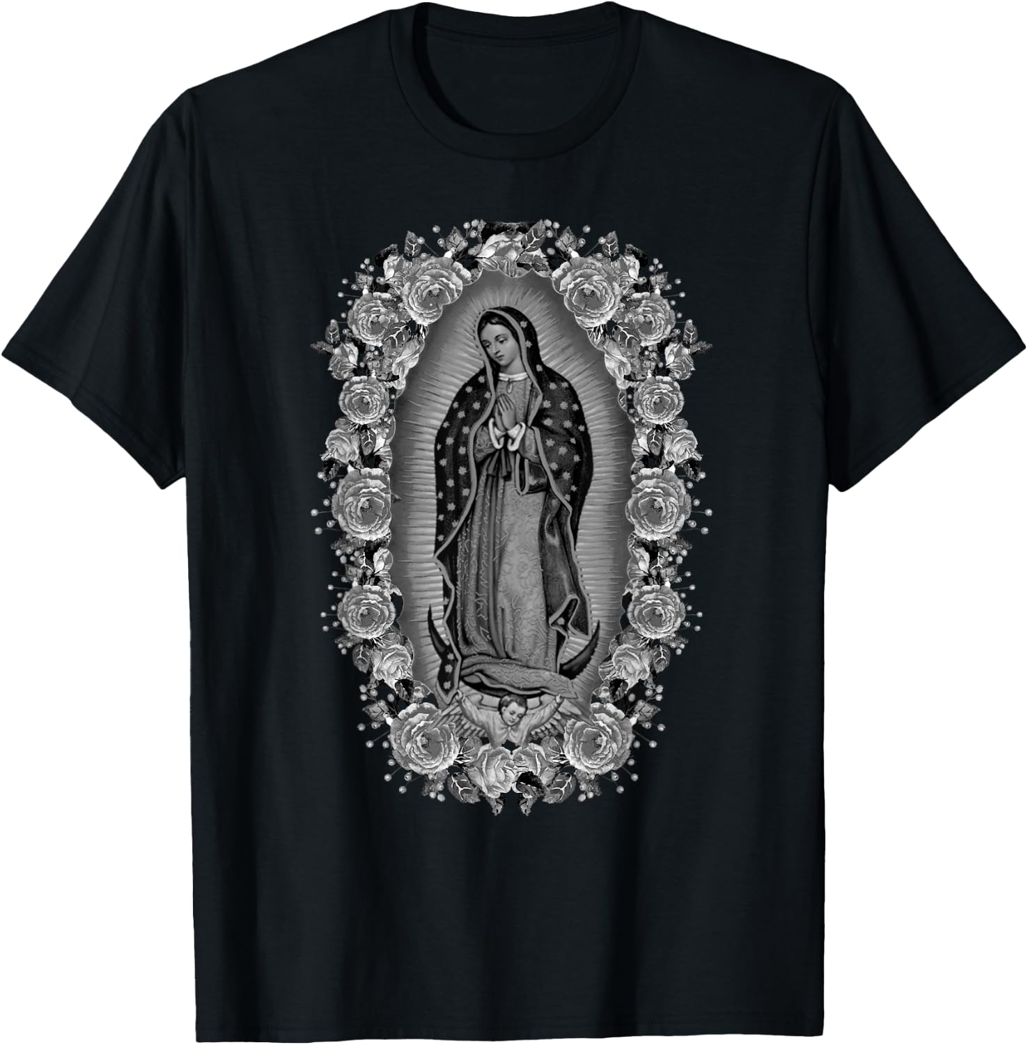 Our Lady Virgen De Guadalupe Virgin Mary T-Shirt - T-Shirt | Black