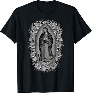 Our Lady Virgen De Guadalupe Virgin Mary T-Shirt - T-Shirt | Black